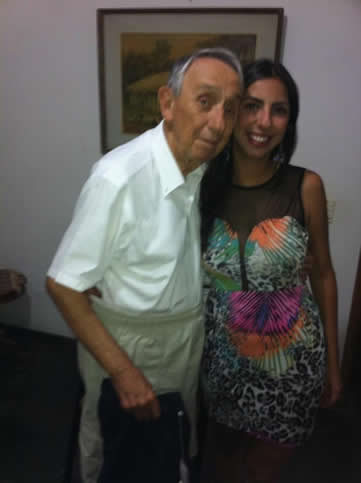 Geraldo Euzebio e a neta Alexandra (filha de Maria Alexandra).