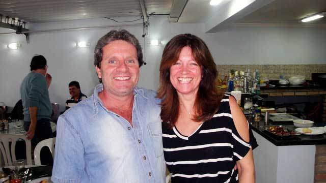 Os primos Reinaldo e Celia Stávale (casa de Sergio)