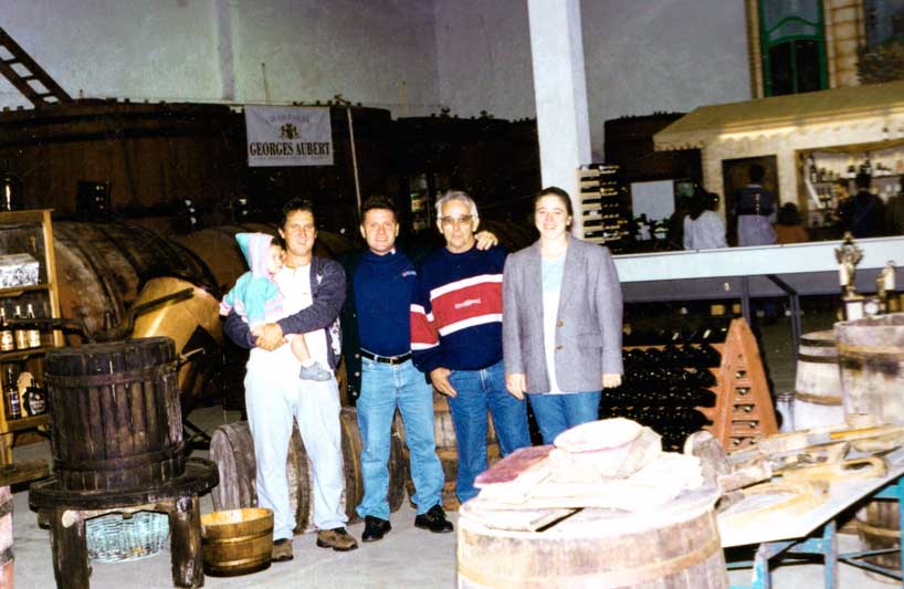 Volezio com sua filha Juliana, o primo Reinaldo, Antonio Carlos (pai de Monica) e Monica - Garibaldi, Rio Grande do Sul