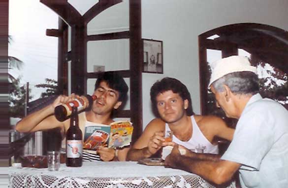 Maurício, Reinaldo e o sogro de Mauricio Jose (o Zé Culhau) - Caraguatatuba