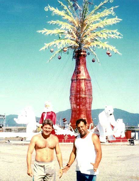 Reinaldo e o cunhado Marcus - Praia Grande