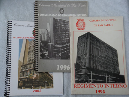 Regimento Interno 1993, 1996 e 2002
