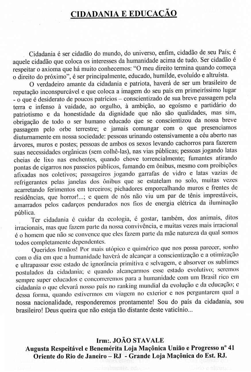 Publicações do Maçom João Stávale
