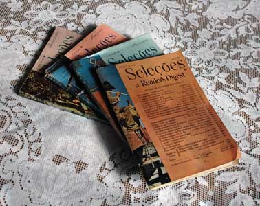 9 Revistas antigas Seleções do Reader's Digest da década de 40 e 50 de Helio
