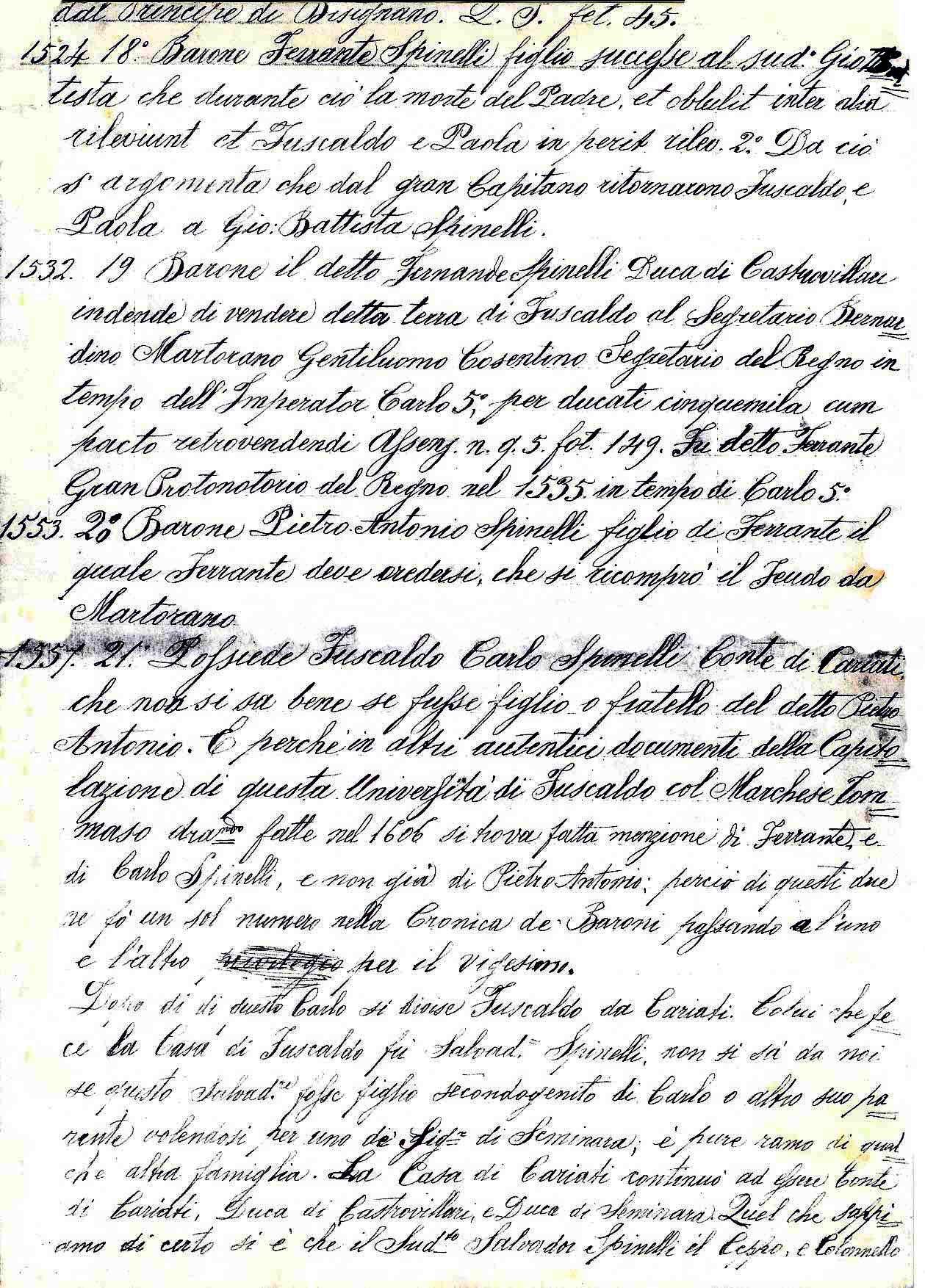 Manoscritto di Fuscaldo