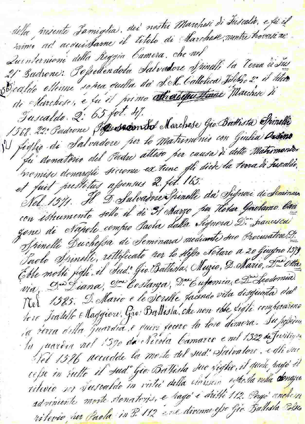 Manoscritto di Fuscaldo