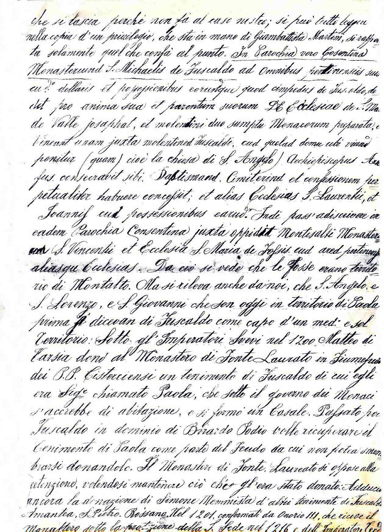 Manoscritto di Fuscaldo