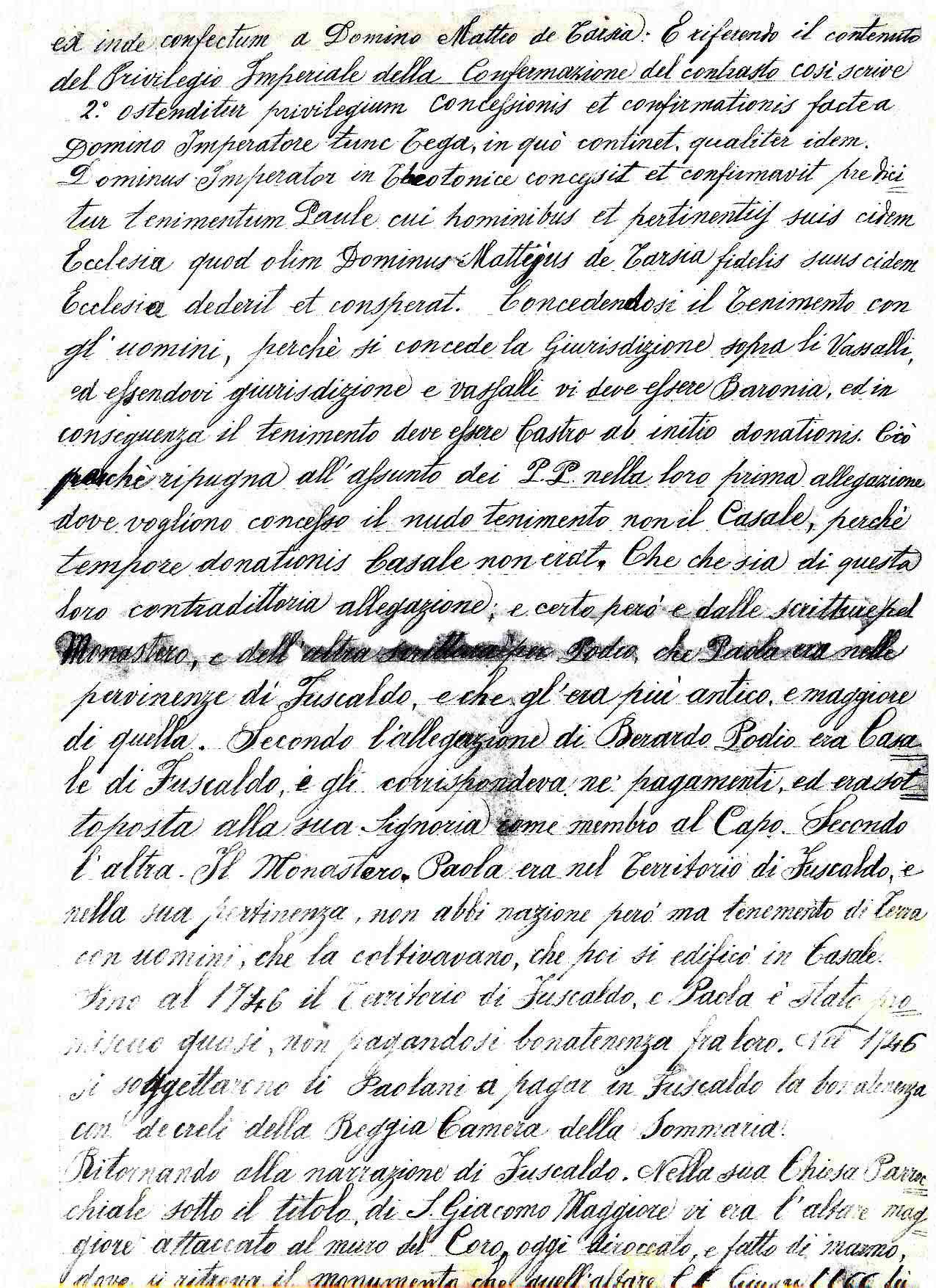 Manoscritto di Fuscaldo