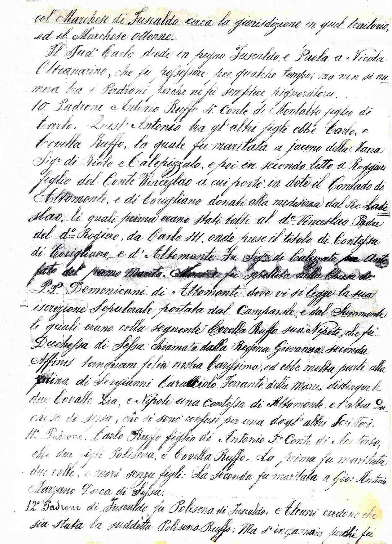 Manoscritto di Fuscaldo