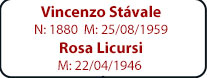 Vincenzo Stávale e Rosa Licursi