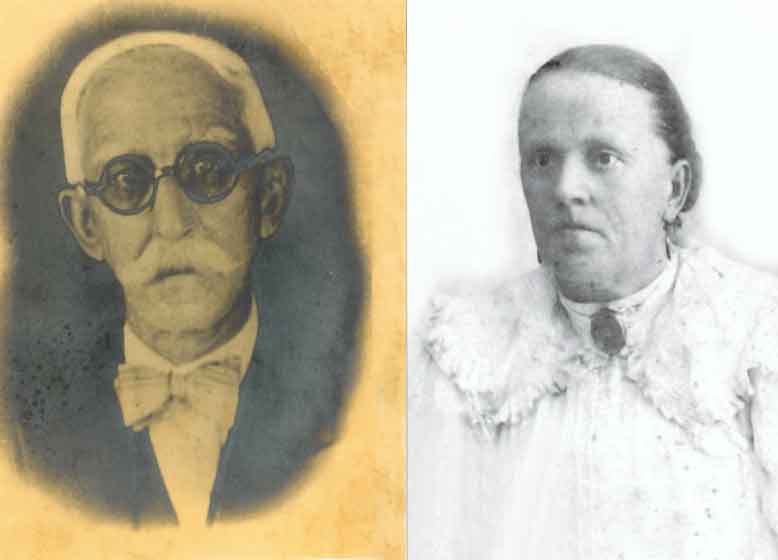 O casal de imigrantes Pasquale Angelo Stávale (Italia) e Julia Ravagni (Austria)
