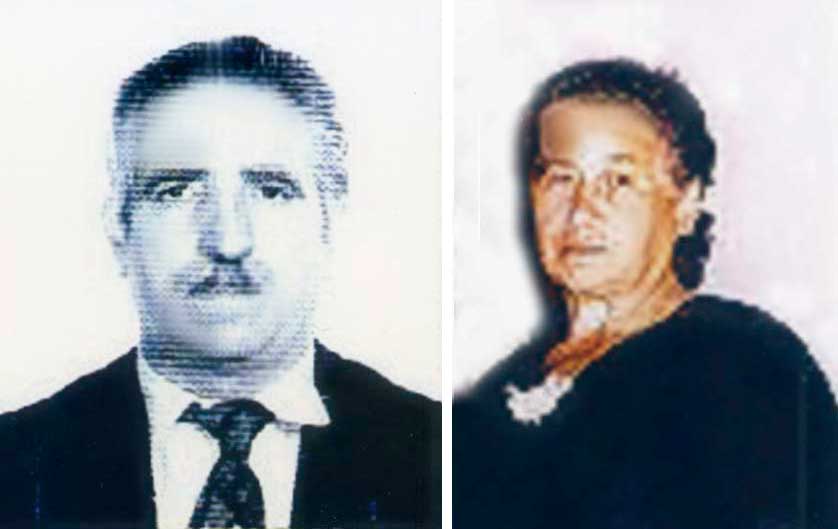 La pareja Giuliano Stávale y Adele, padre y madre de Adela Cristina Stávale