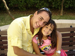 Marcelo e a filha Gabrielle