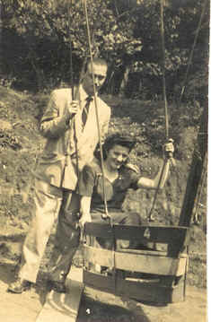Horácio Stávale e sua esposa Aparecida Rodrigues (foto de dezembro de 1945)